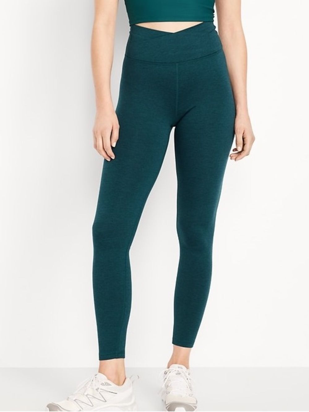 Old Navy CloudComfy Extra High Rise 7/8 Jet Stream Green Leggings Size Large